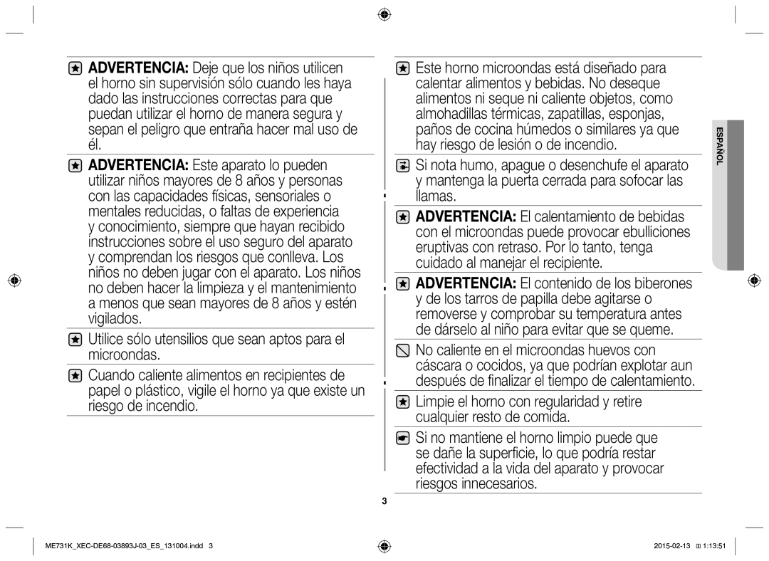 Samsung ME731K/XEC manual Utilice sólo utensilios que sean aptos para el microondas 