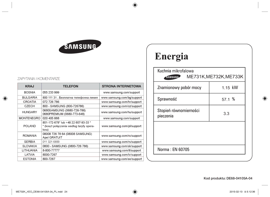 Samsung ME733K/XEG, ME731K/XEO manual ME731K,ME732K,ME733K 