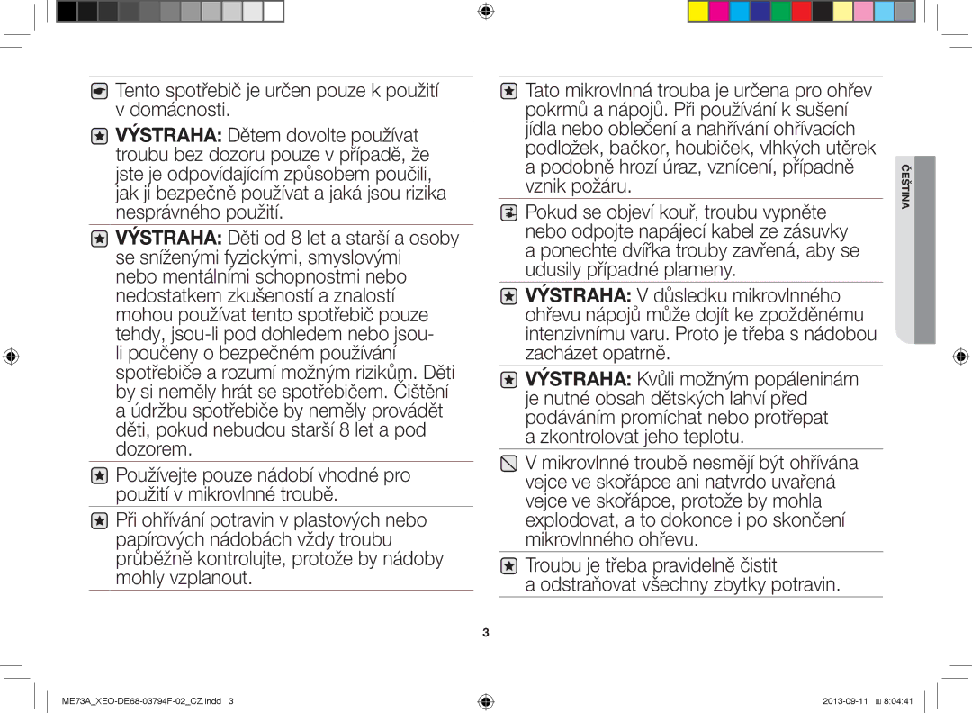 Samsung ME73A/XEO, ME73A/BOL manual Zkontrolovat jeho teplotu 