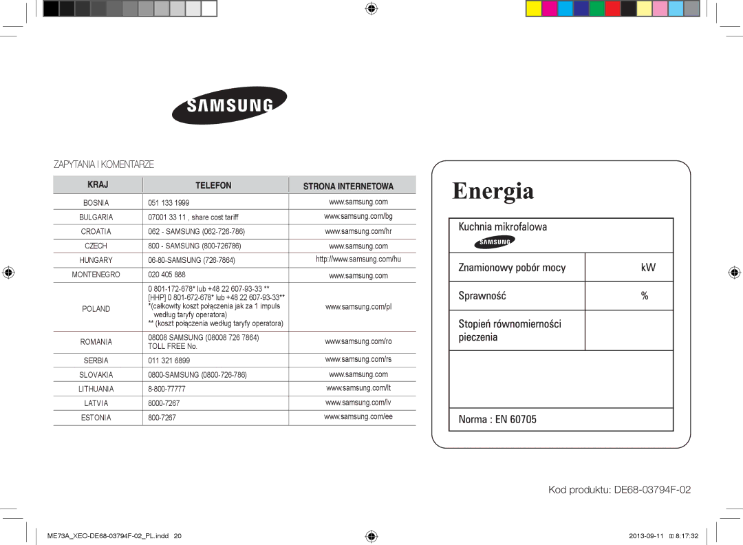 Samsung ME73A/XEO manual 