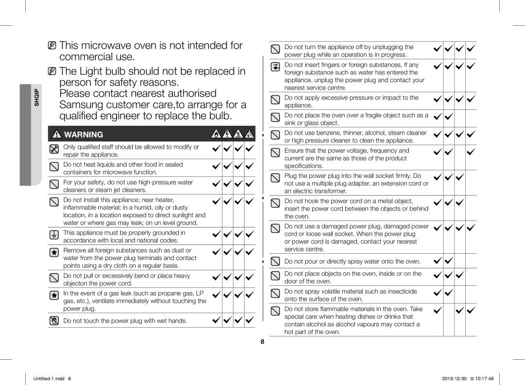 Samsung ME76V-BB/ELE, ME76V-BB/BOL, ME76V-BB/XEO manual English 