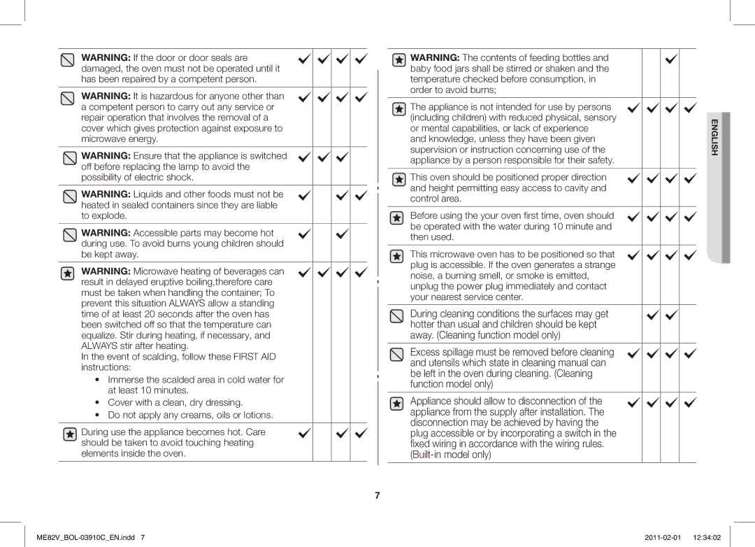 Samsung ME82V-B/BOL, ME82V-WW/BOL manual English 