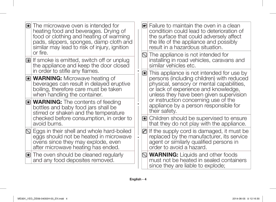 Samsung ME83X/XEG, ME83X/XEO manual English 