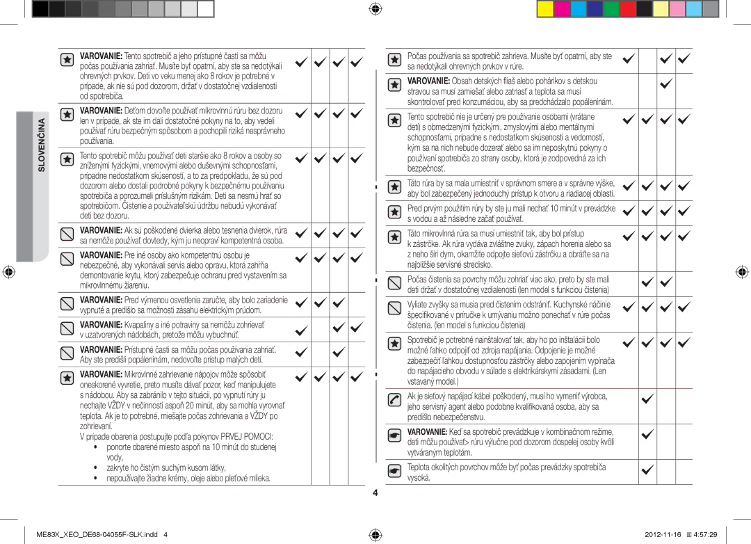 Samsung ME83X/XEG, ME83X/XEO manual Táto mikrovlnná rúra sa musí umiestniť tak, aby bol prístup 