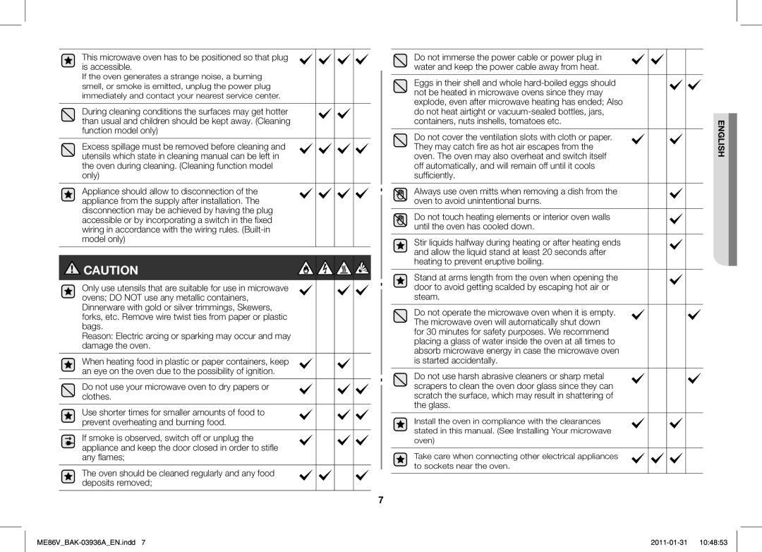 Samsung ME86V-BB/BAL manual English 