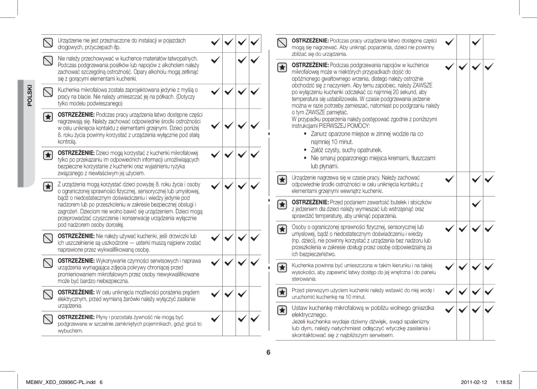 Samsung ME86V-SS/XEO manual Polski 