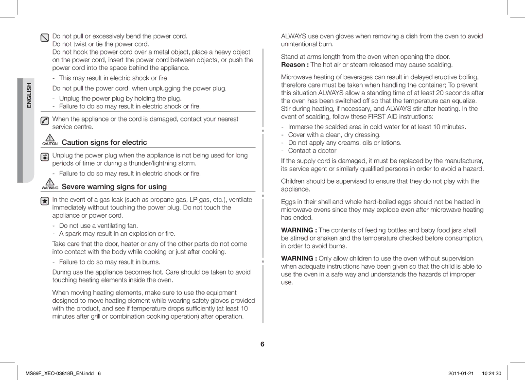 Samsung ME89F-1S/XEO manual English 