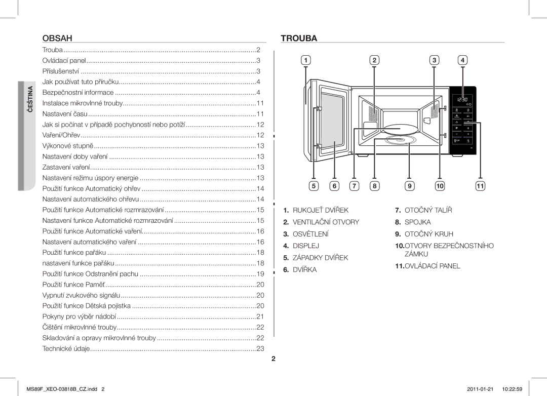 Samsung ME89F-1S/XEO manual Trouba 