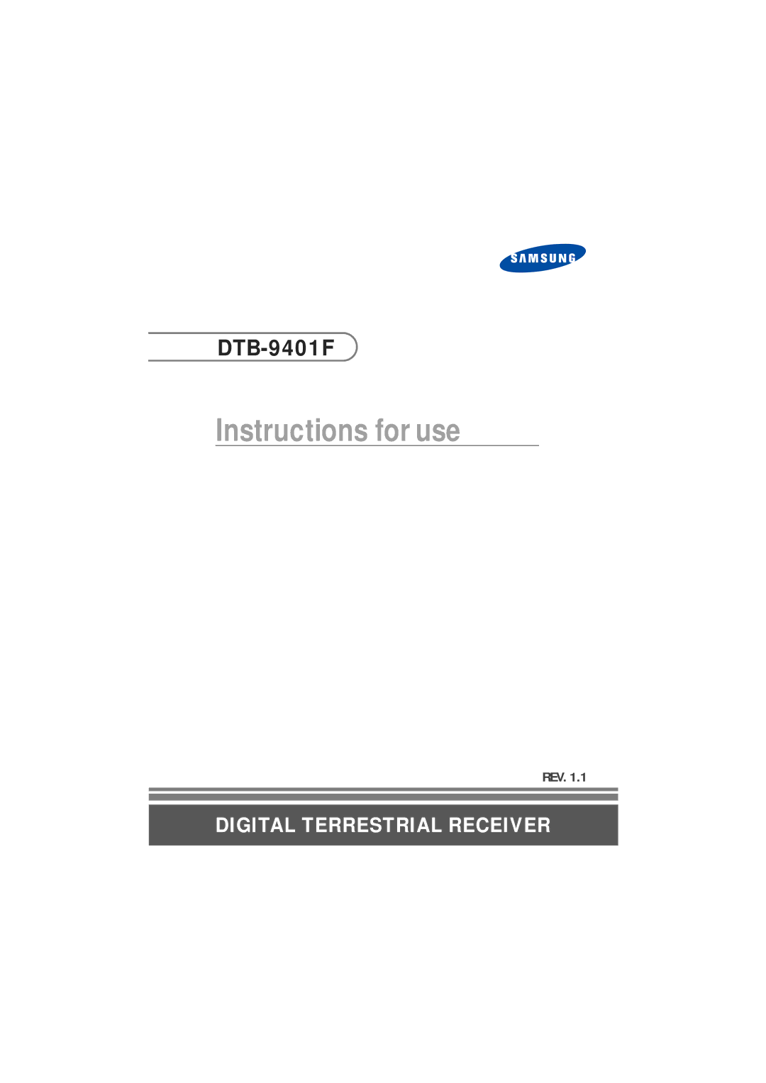 Samsung MF68-00271A manual Instructions foruse 