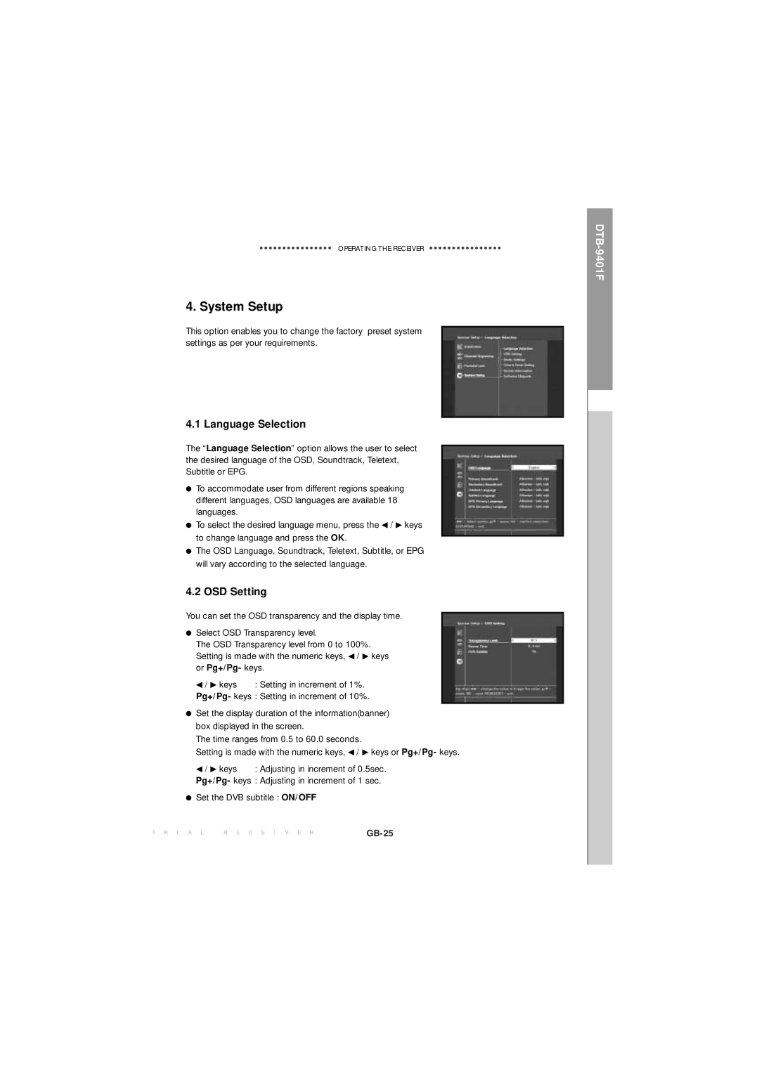 Samsung MF68-00271A manual Language Selection, OSD Setting 