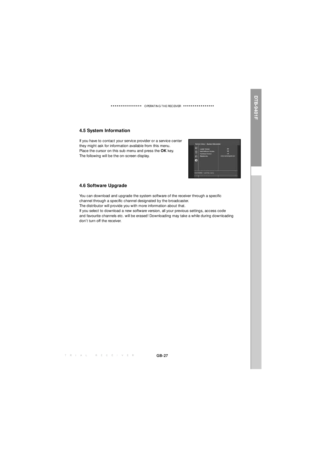 Samsung MF68-00271A manual System Information, Software Upgrade 