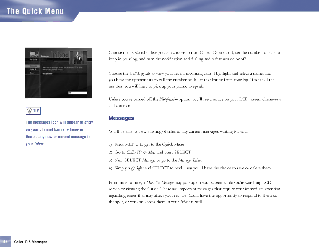 Samsung MF68-00389A-00, SL10D10 manual Messages 