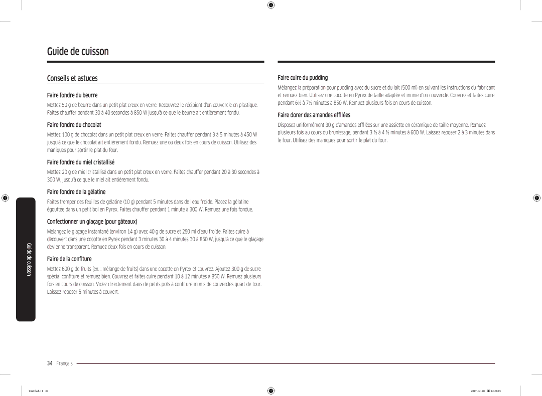 Samsung MG22M8054AK/EF manual Conseils et astuces 