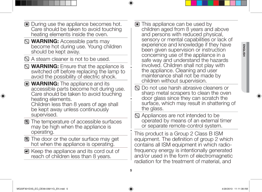 Samsung MG23F301EAS/EO manual English 