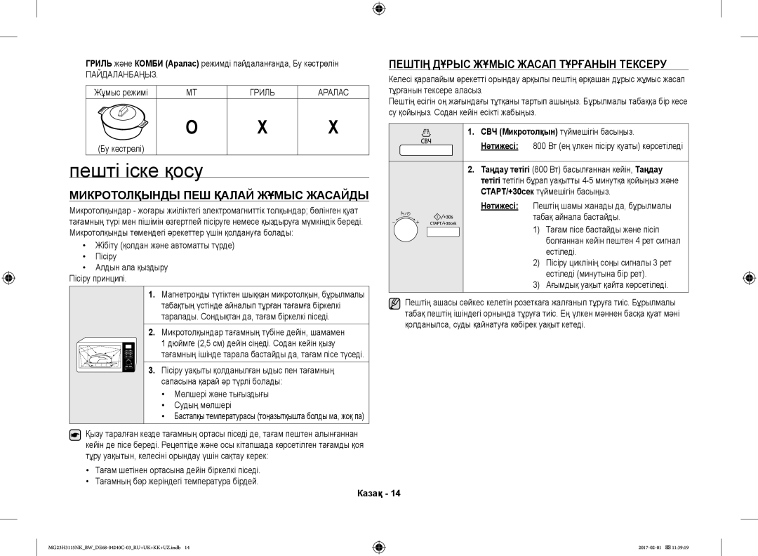 Samsung MG23H3115NW/BW Пешті іске қосу, Пештің Дұрыс Жұмыс Жасап Тұрғанын Тексеру, Микротолқынды ПЕШ Қалай Жұмыс Жасайды 