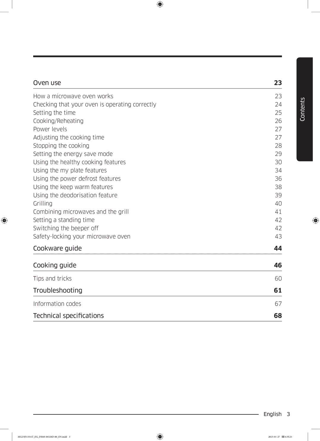 Samsung MG23J5133AT/EG manual Cookware guide Cooking guide 