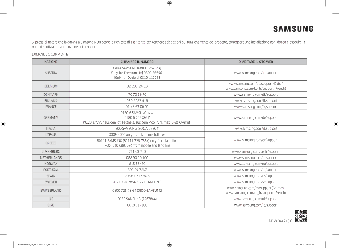 Samsung MG23K3515AW/ET, MG23K3515CK/ET, MG23K3515AS/ET, MG23K3515AK/ET manual 02-201-24-18 