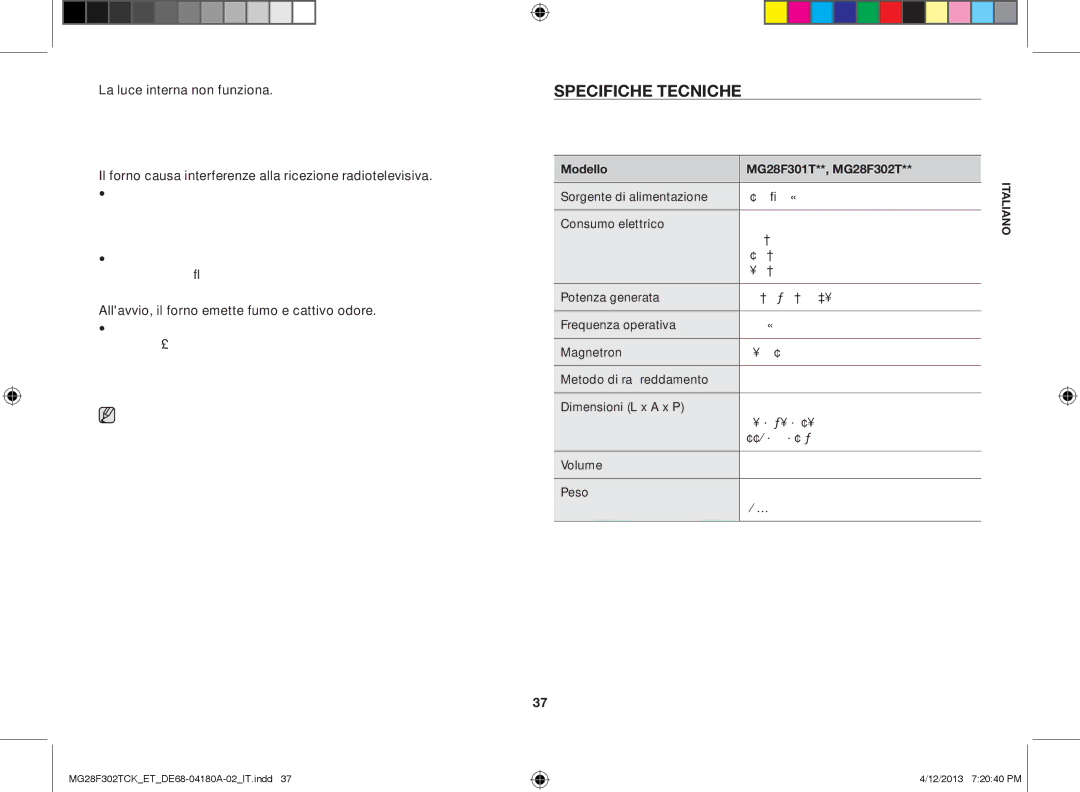 Samsung MG28F302TCK/ET, MG28F302TJS/ET manual Specifiche tecniche, Modello MG28F301T**, MG28F302T 