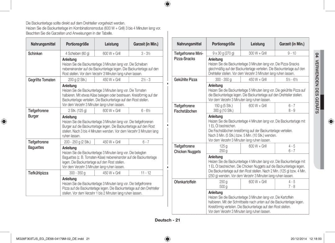 Samsung MG28F303TFS/EG, MG28F303TCS/EG manual Leistung 