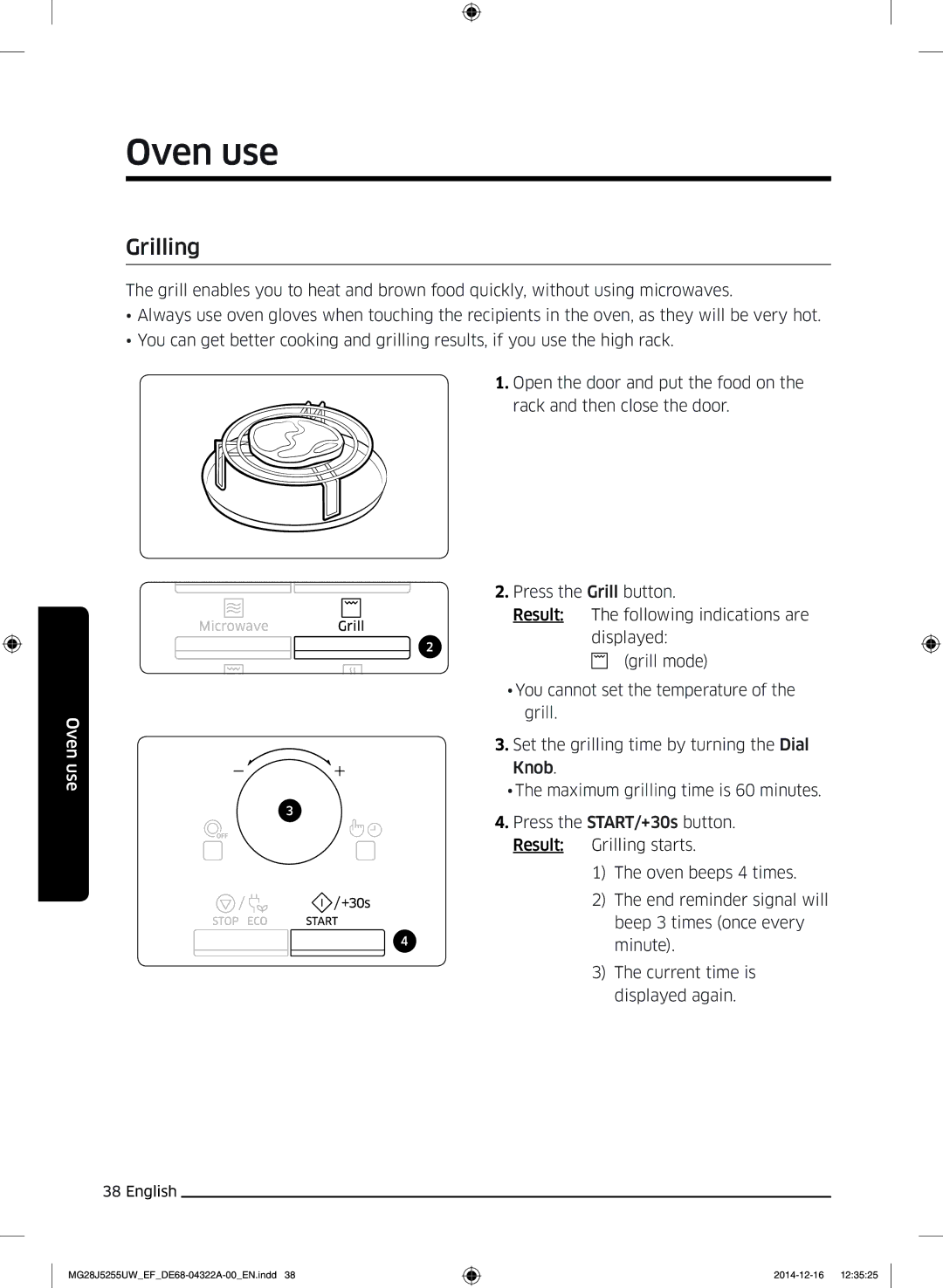 Samsung MG28J5255UW/EF manual Grilling 