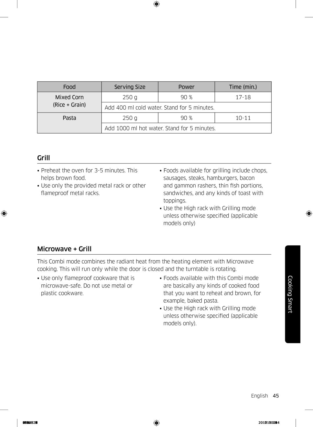 Samsung MG32J5133AT/ZA manual Microwave + Grill 