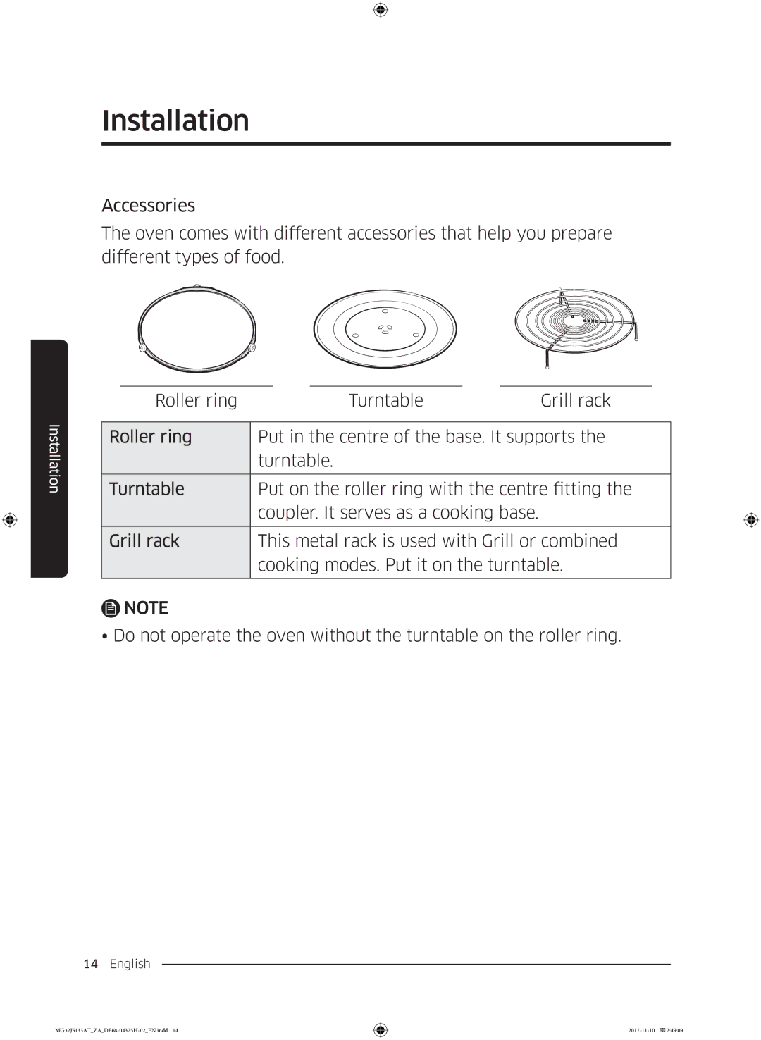 Samsung MG32J5133AT/ZA manual Installation 