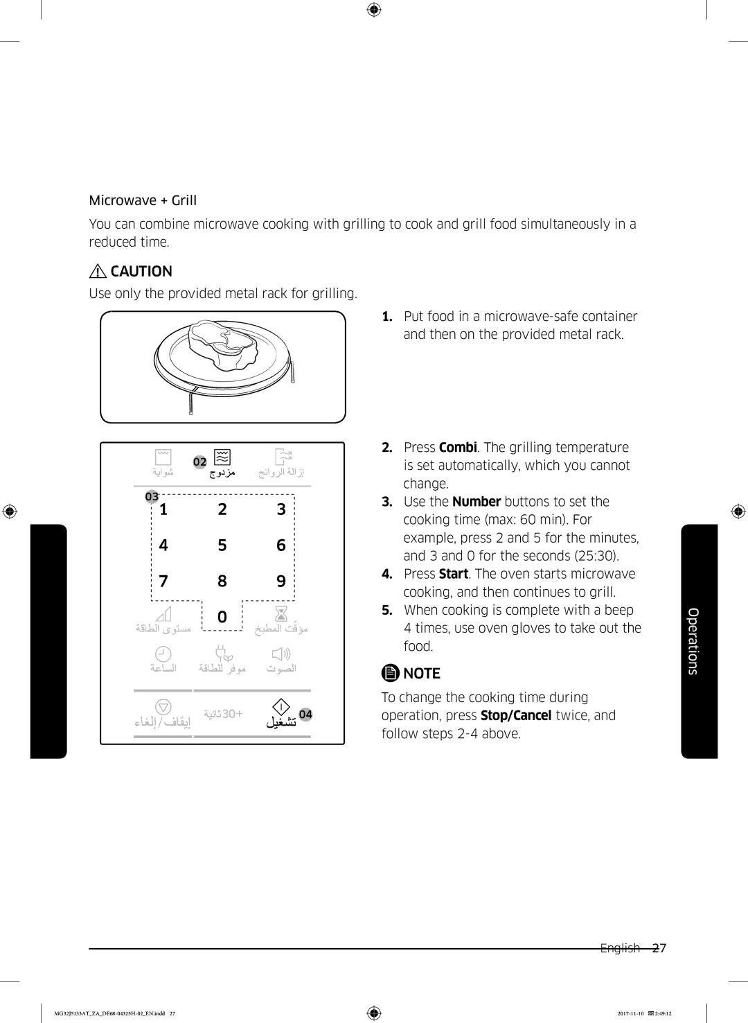 Samsung MG32J5133AT/ZA manual Operations 