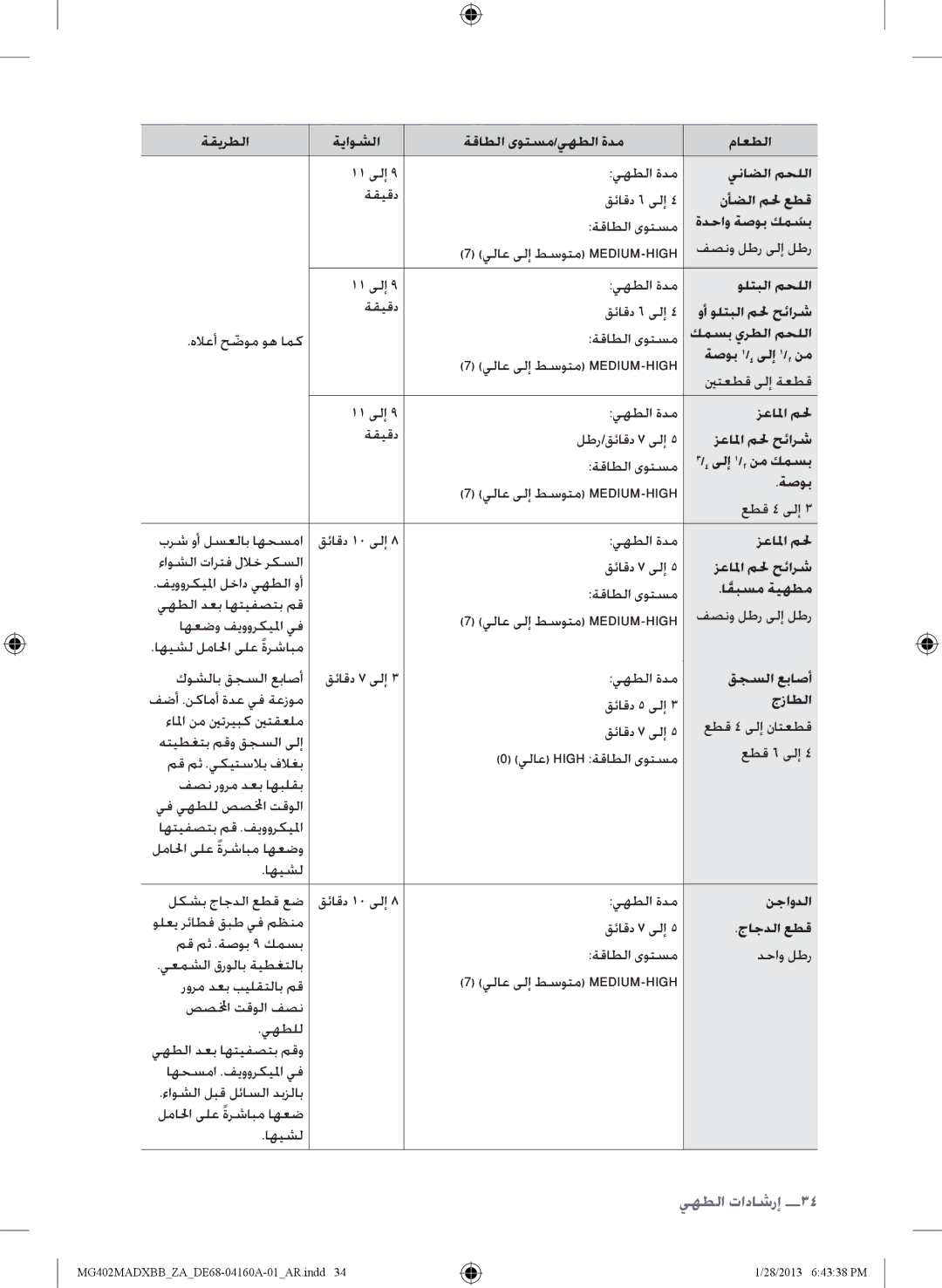 Samsung MG402MADXBB/YA يناضلا محللا, نأضلا ملح عطق, ةدحاو ةصوب كمسب, ولتبلا محللا, وأ ولتبلا ملح حئارش, كمسب يرطلا محللا 