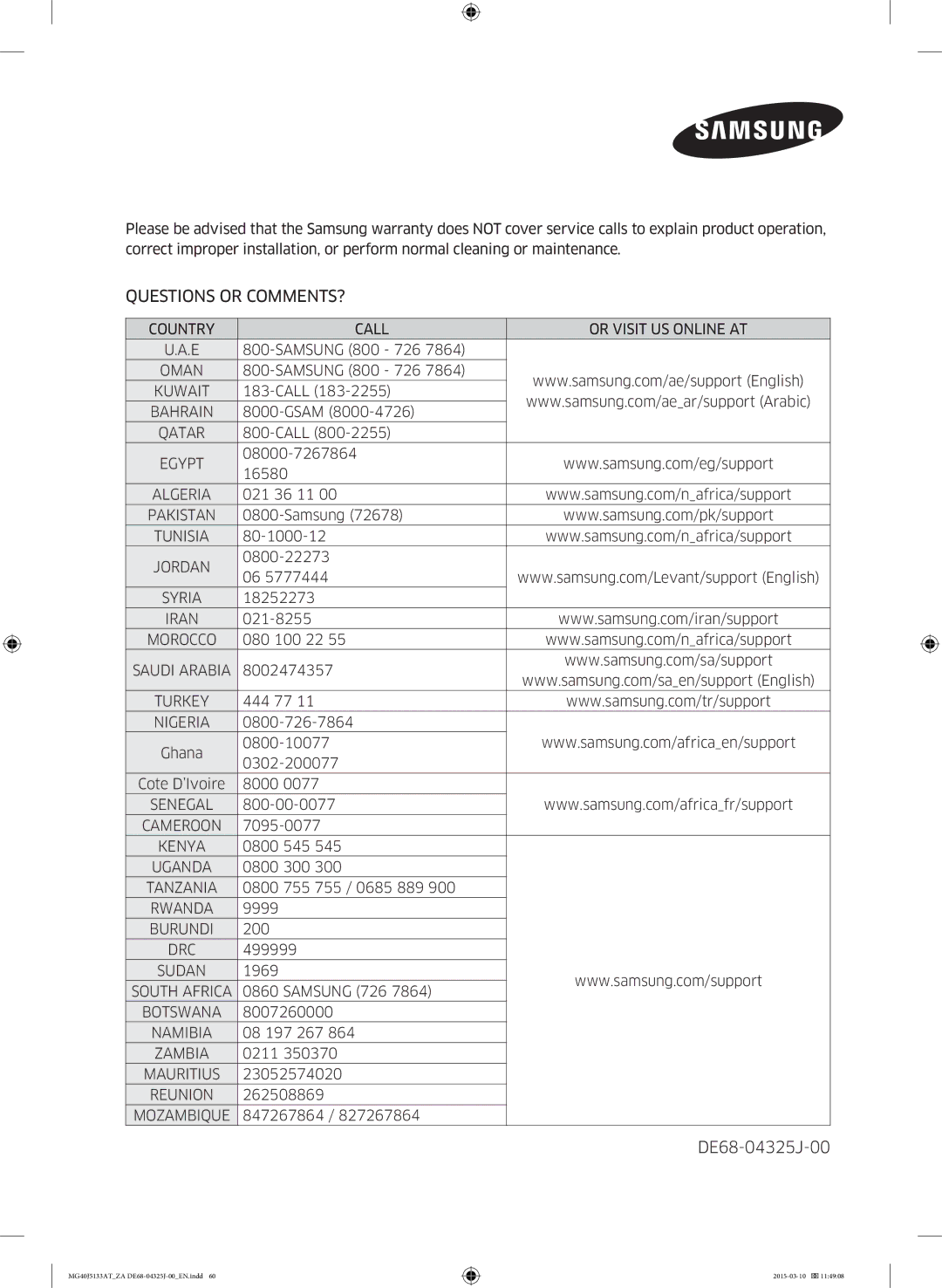 Samsung MG40J5133AT/ZA manual Questions or COMMENTS? 