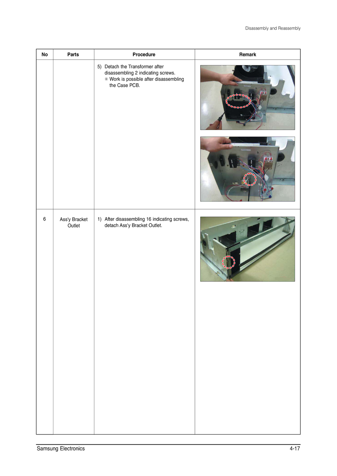 Samsung MH026FNCA service manual Samsung Electronics 