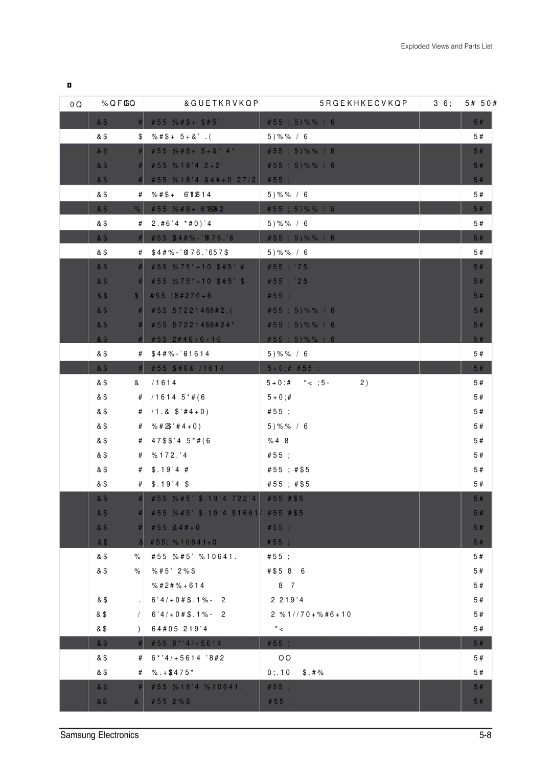 Samsung MH026FNCA service manual #55 %#$+$#5 #55 5%%/6 