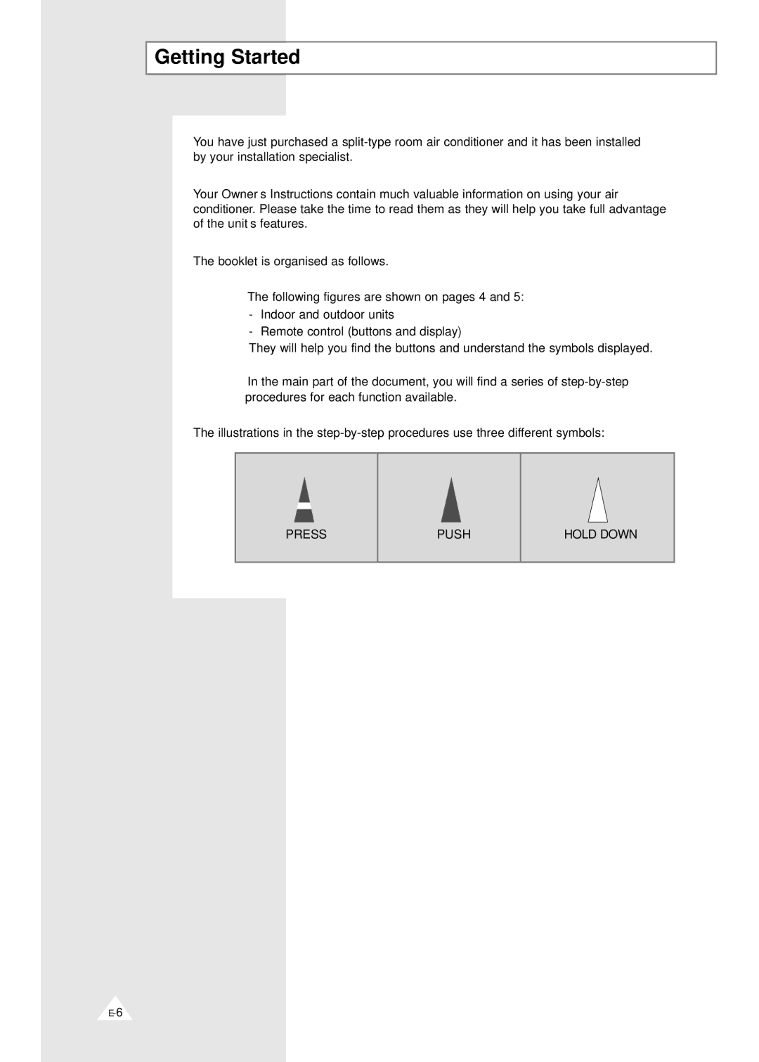 Samsung AD19A1(B1)E07, MH07ZV-19, MH09ZV-18, MH12ZV-19, MH19YA1-07, AD19A1(B1)E12, AD18A1(B1)E09, MH12ZV-24 Getting Started 