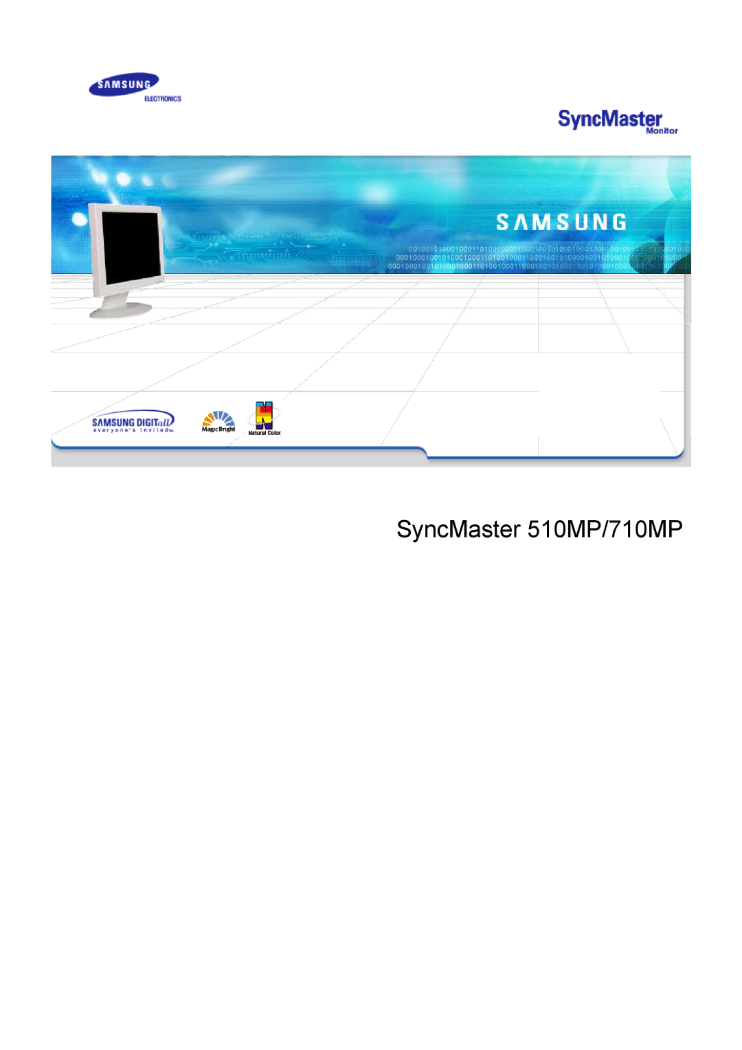 Samsung MH17ASSS/EDC, MH15ASSS/EDC, MH15ASSSY/EDC, MH17ASSSY/EDC manual SyncMaster 510MP/710MP 