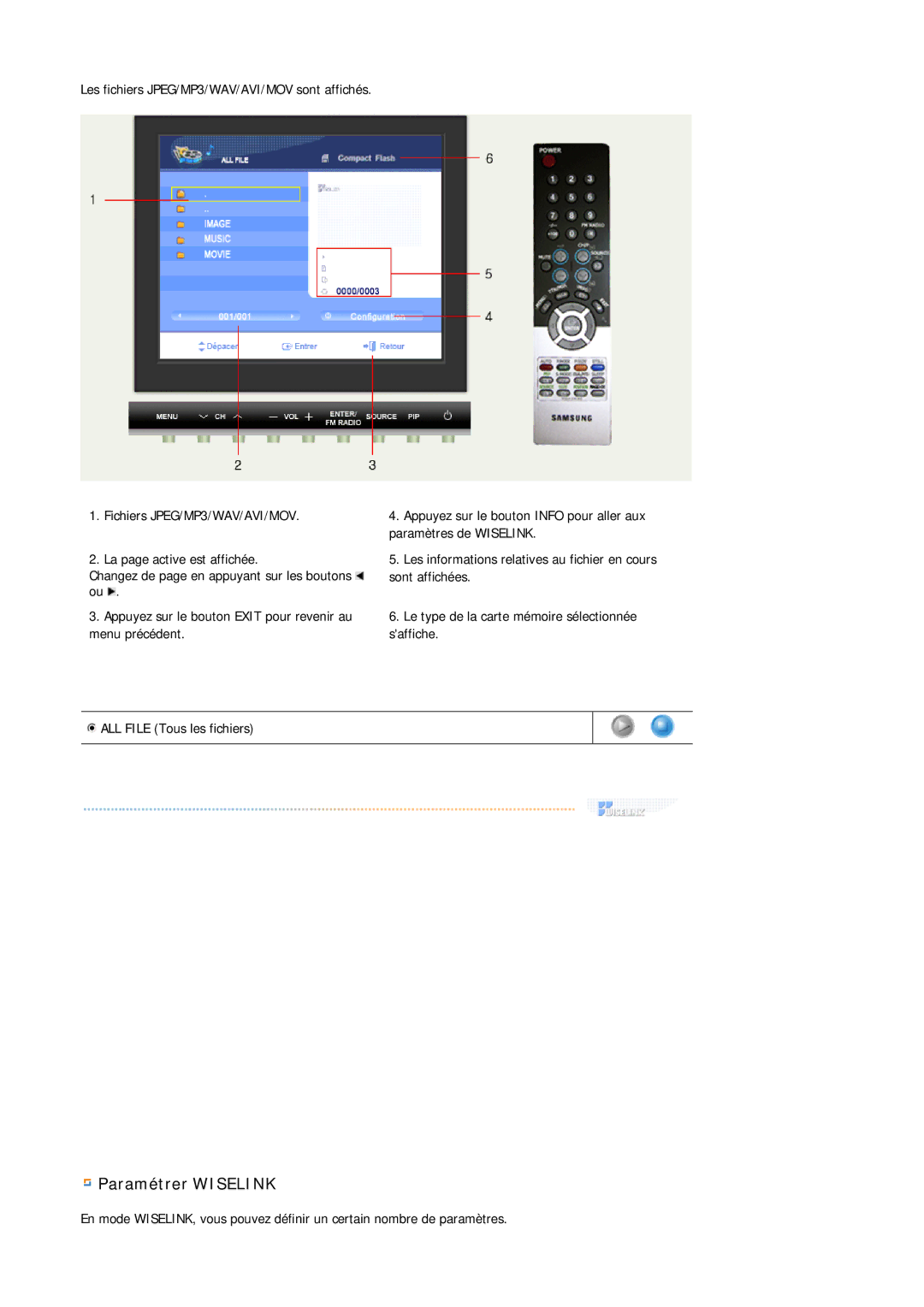 Samsung MH17FSSS/EDC, MH17FSSSU/EDC manual Paramétrer Wiselink 