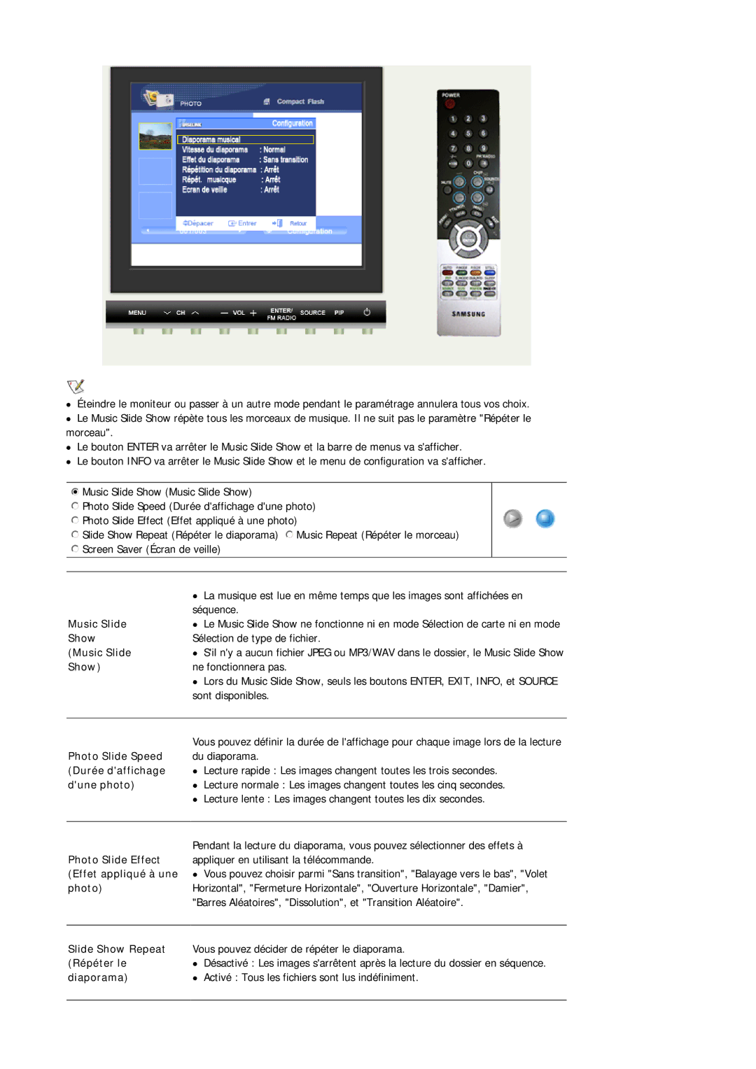 Samsung MH17FSSSU/EDC, MH17FSSS/EDC manual Music Slide 