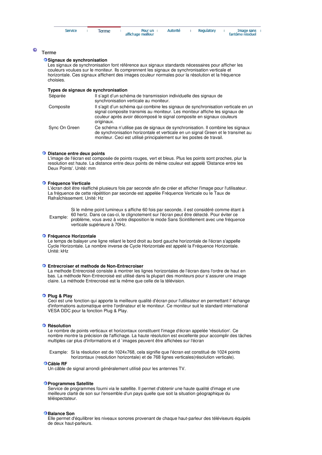 Samsung MH17FSSSU/EDC, MH17FSSS/EDC manual Terme 