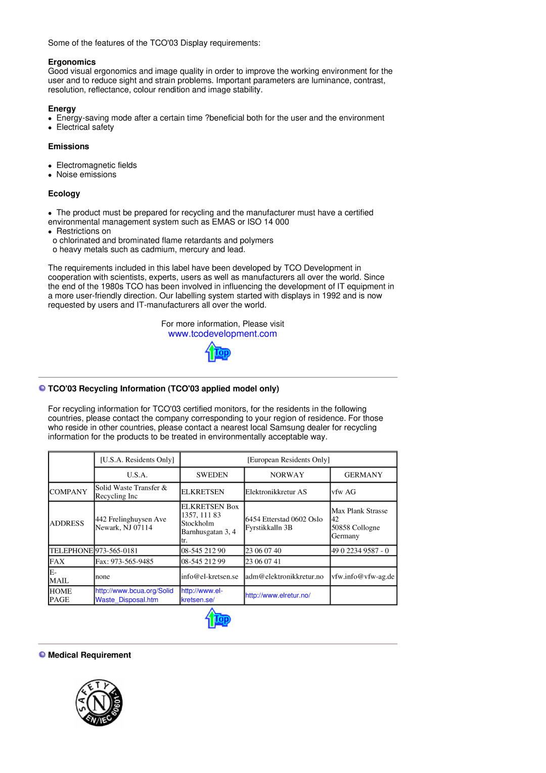 Samsung MH17FSSSU/EDC, MH17FSSS/EDC manual Emissions 