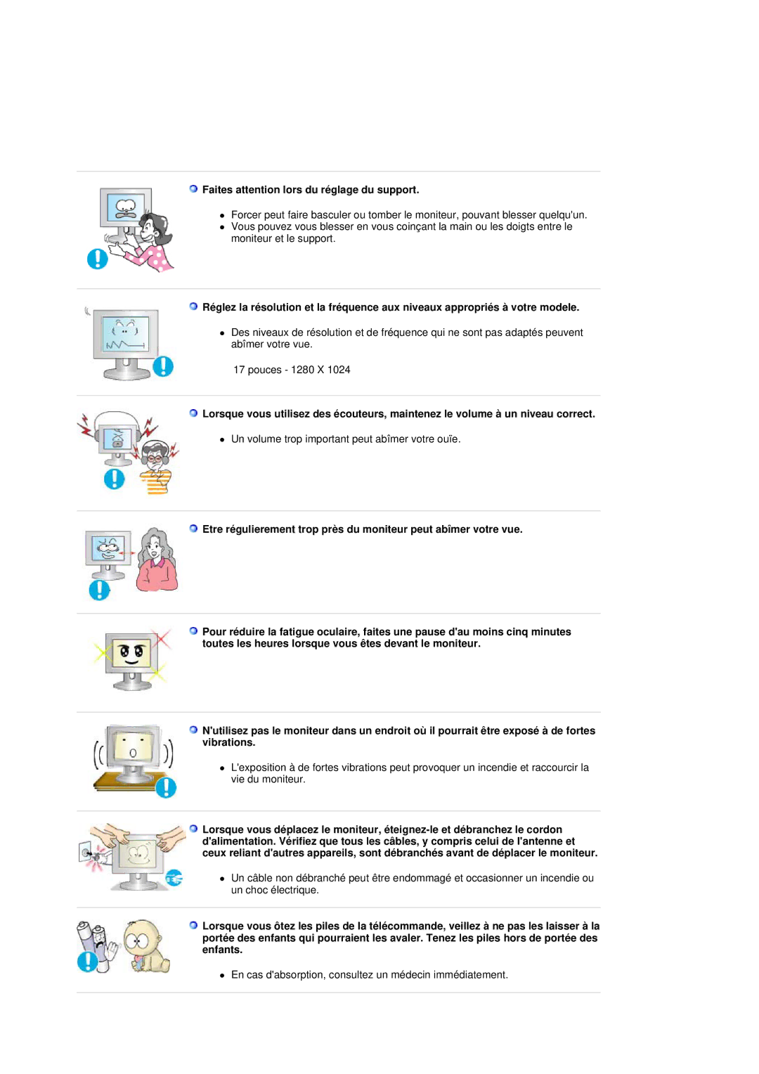 Samsung MH17FSSS/EDC, MH17FSSSU/EDC manual Faites attention lors du réglage du support 