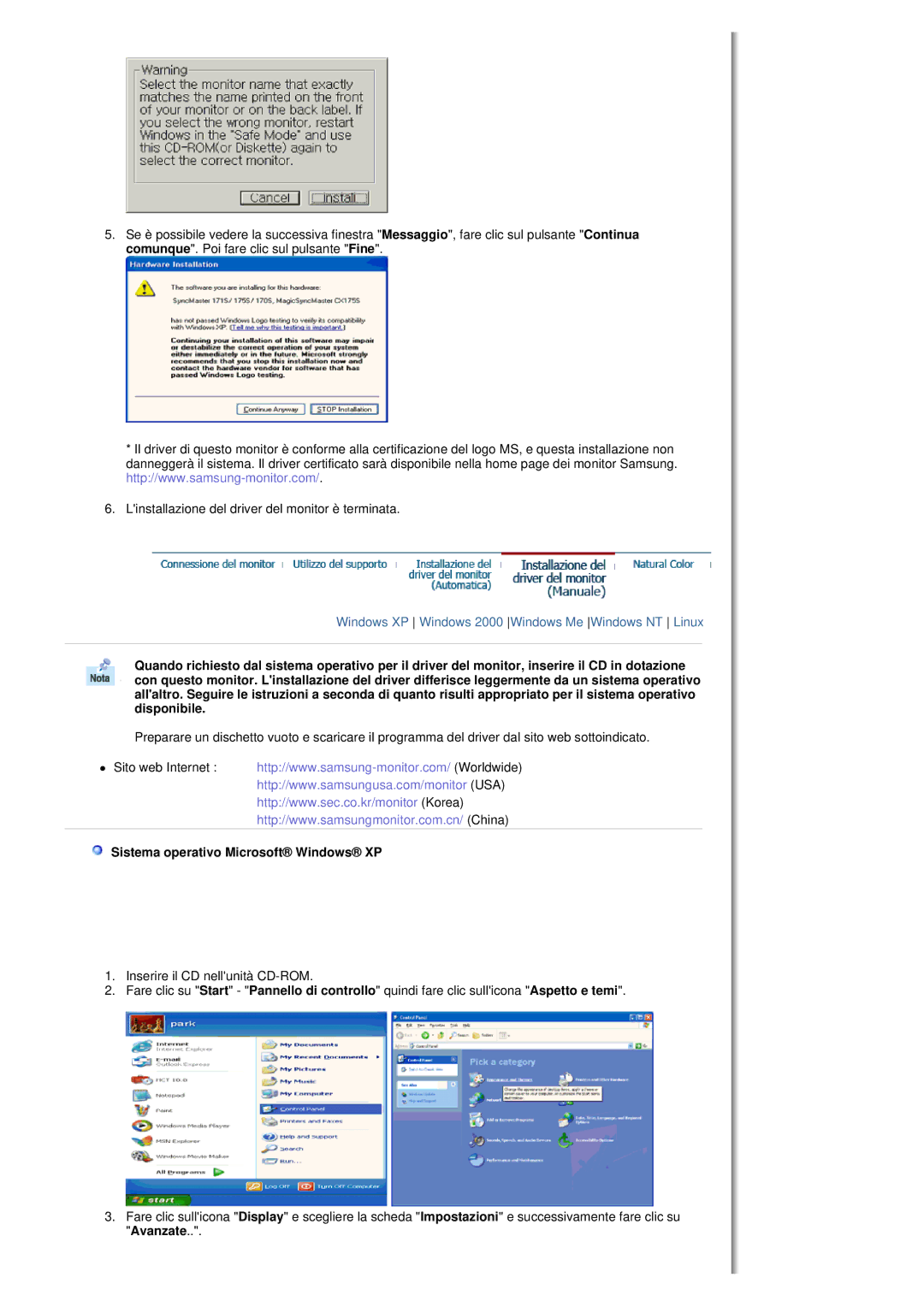 Samsung MH17FSSS/EDC, MH17FSSSU/EDC manual Sistema operativo Microsoft Windows XP 