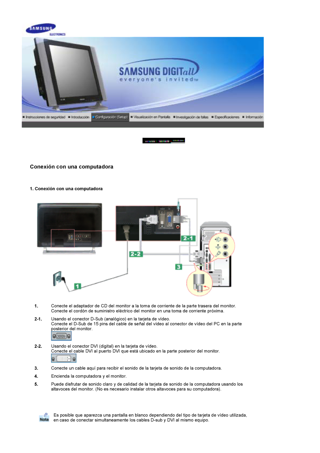 Samsung MH17FSSSU/EDC, MH17FSSS/EDC manual Conexión con una computadora 