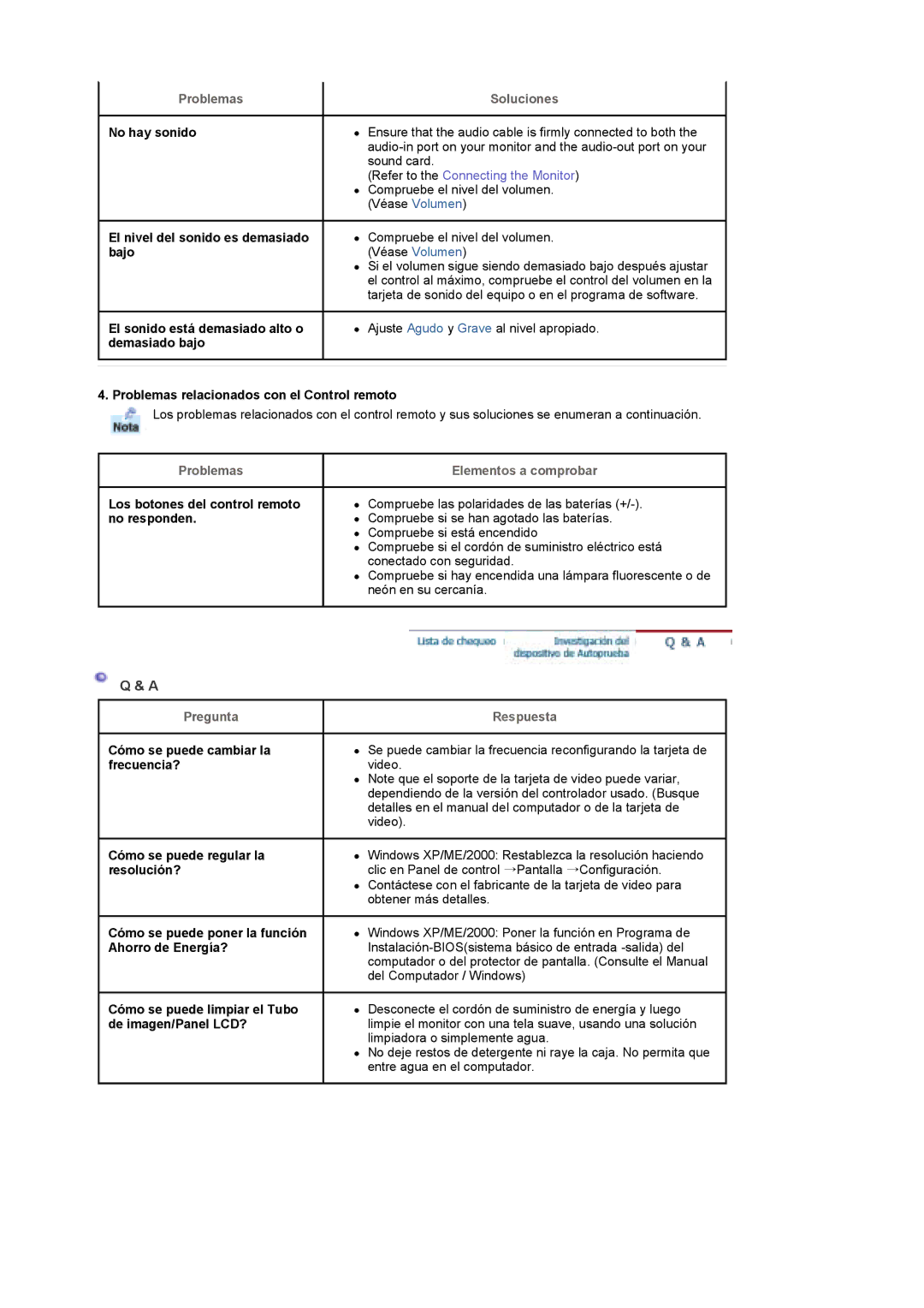 Samsung MH17FSSS/EDC manual Problemas relacionados con el Control remoto, Los botones del control remoto no responden 