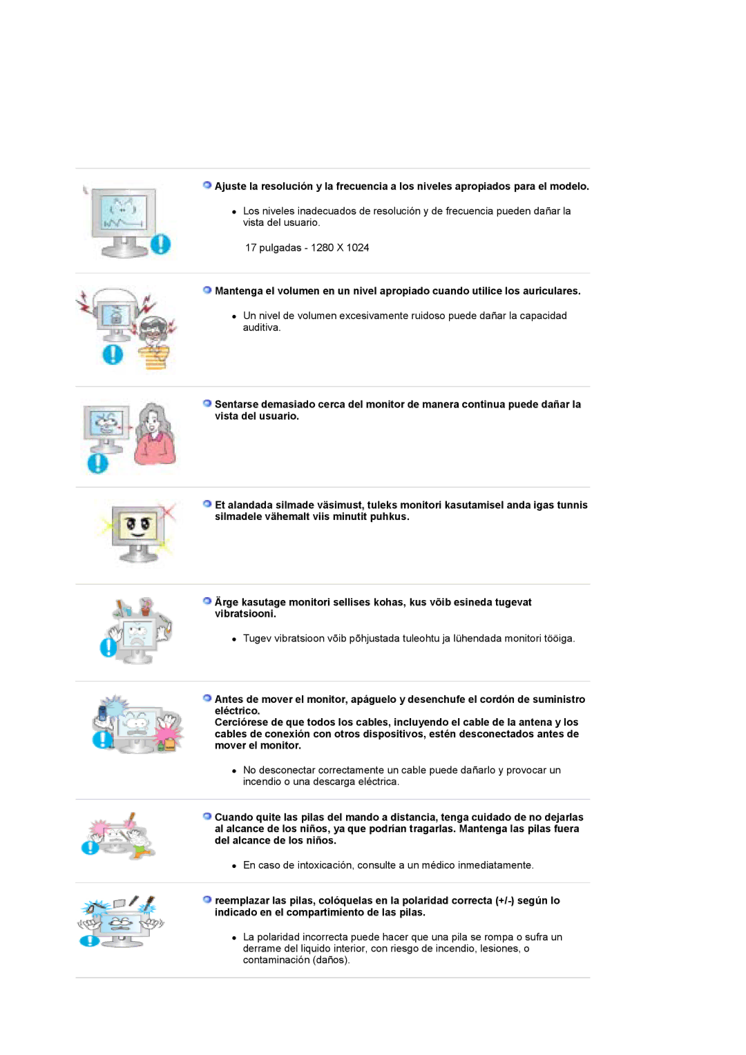 Samsung MH17FSSS/EDC, MH17FSSSU/EDC manual En caso de intoxicación, consulte a un médico inmediatamente 