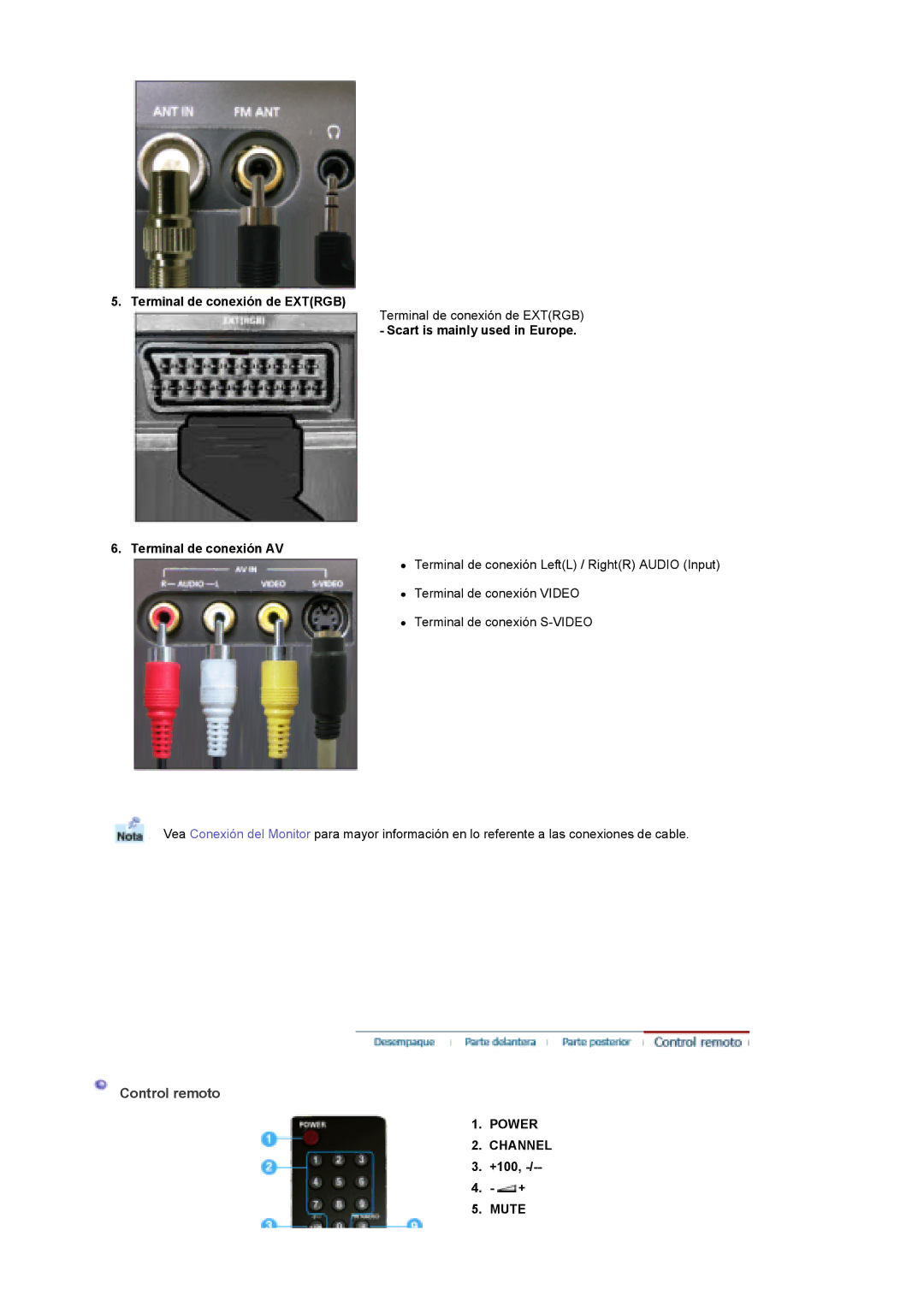 Samsung MH17FSSS/EDC, MH17FSSSU/EDC manual Control remoto, Power Channel, Mute 