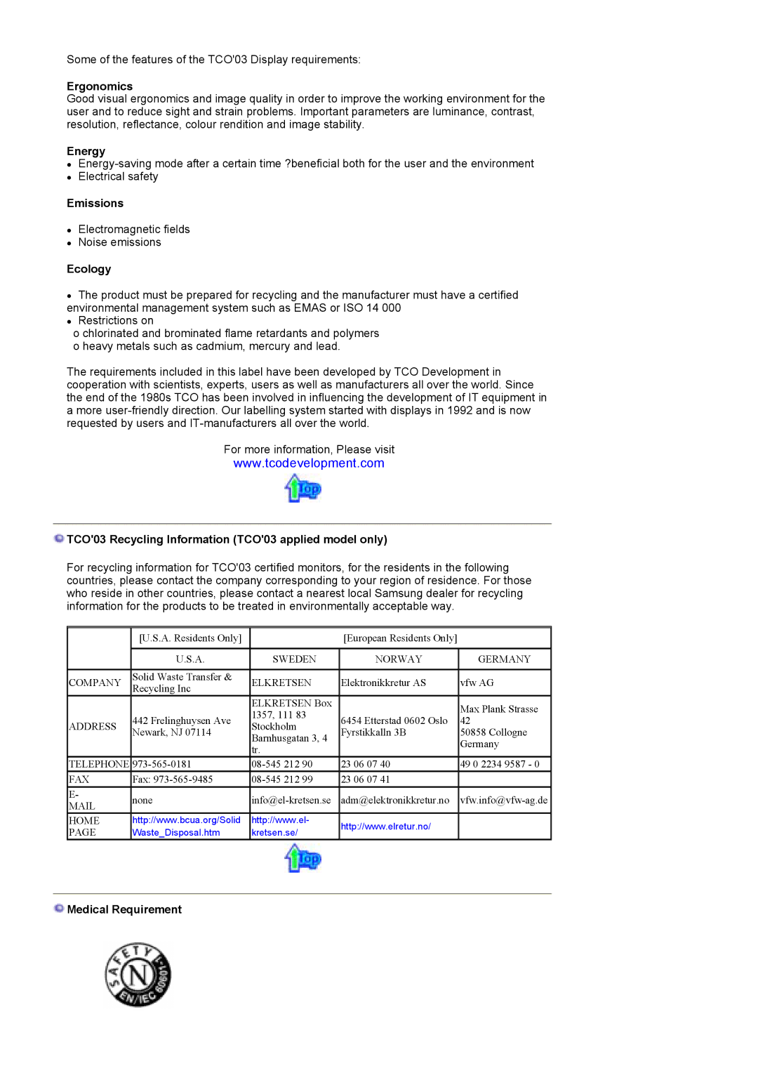 Samsung MH17FSSSU/EDC, MH17FSSS/EDC manual Emissions 