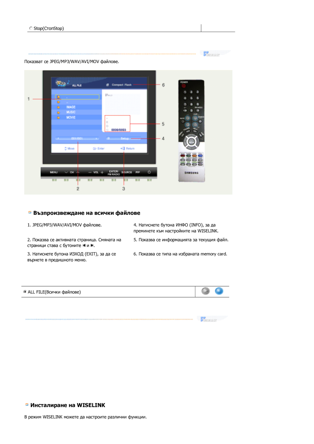 Samsung MH17FSSSU/EDC, MH17FSSS/EDC manual Възпроизвеждане на всички файлове 