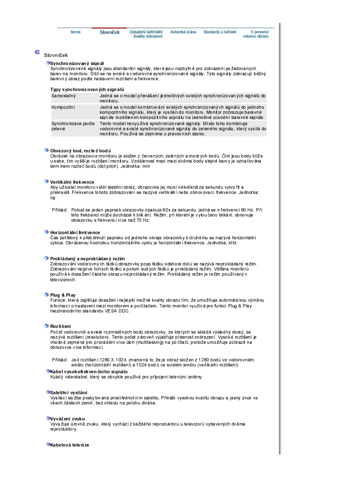 Samsung MH17FSSSU/EDC, MH17FSSS/EDC manual Slovníþek 