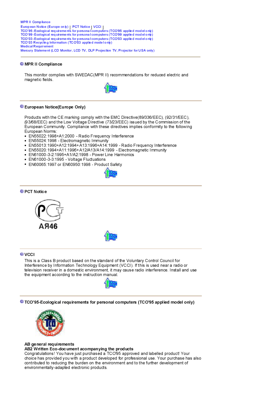 Samsung MH17FSSS/EDC, MH17FSSSU/EDC manual MPR II Compliance, European NoticeEurope Only, PCT Notice 