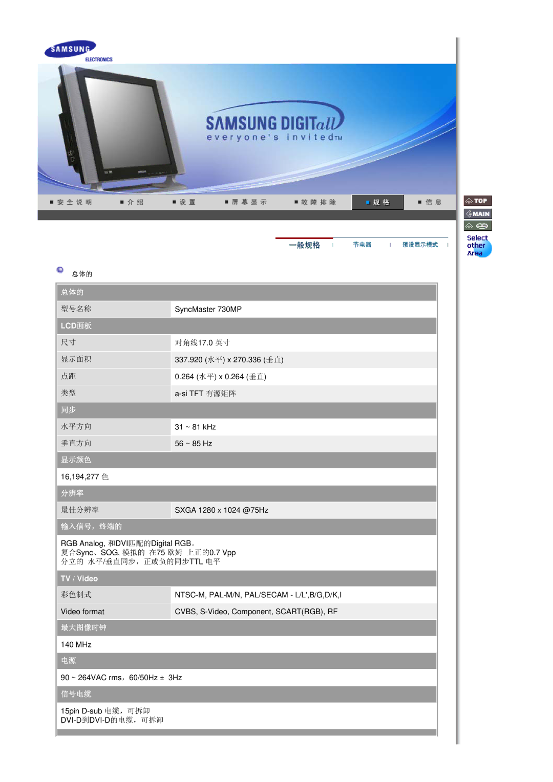 Samsung MH17FSSSU/EDC, MH17FSSS/EDC manual 显示颜色 