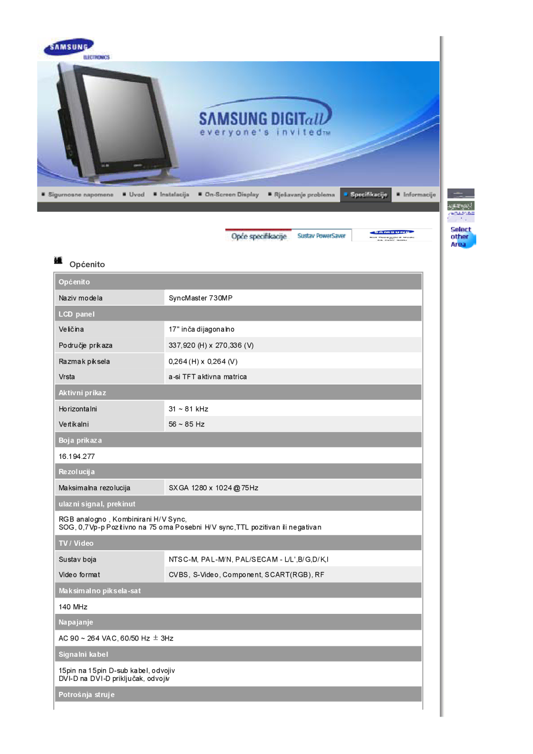 Samsung MH17FSSSU/EDC, MH17FSSS/EDC manual Opüenito, LCD panel 