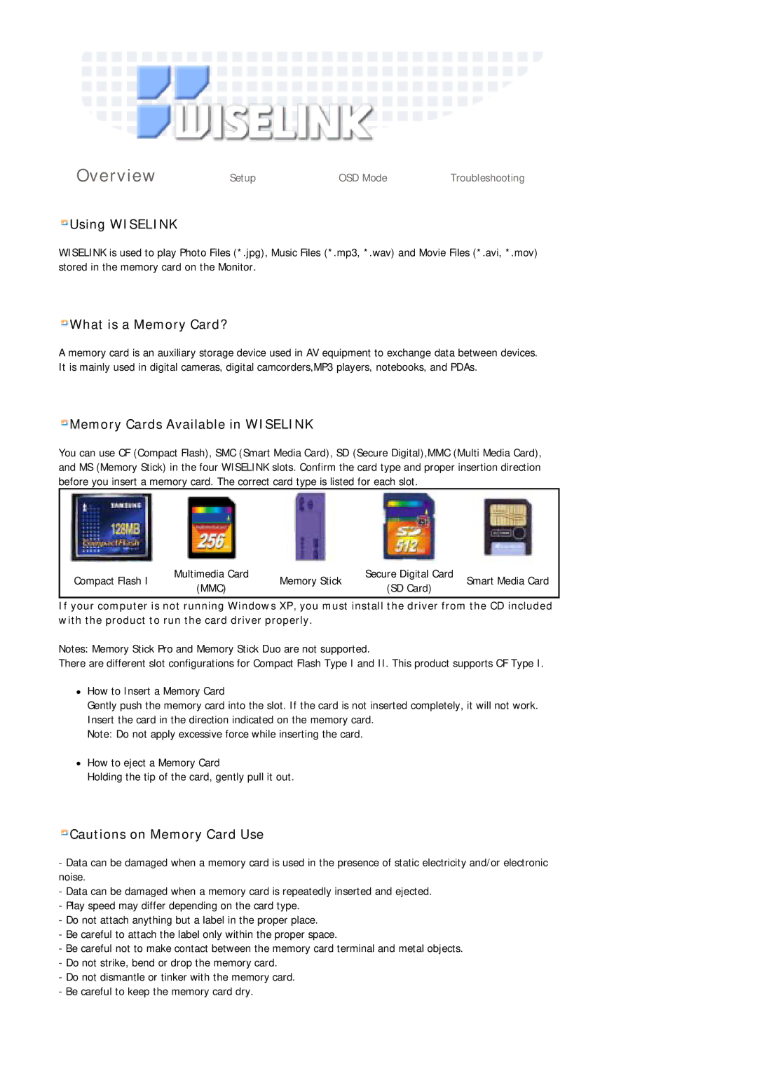 Samsung MH17FSSSU/EDC, MH17FSSSU/XSJ, LS17MHFSSY/XSJ, MH17FSSSA/XSJ, MH17FSSS/EDC, MH17FSSS/SAI, MH17FSSS/XSG manual Overview 